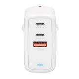 65W PD 4smarts Charger GaN Flex - Väggladdare med 1 x USB-A & 2 x USB-C - Vit