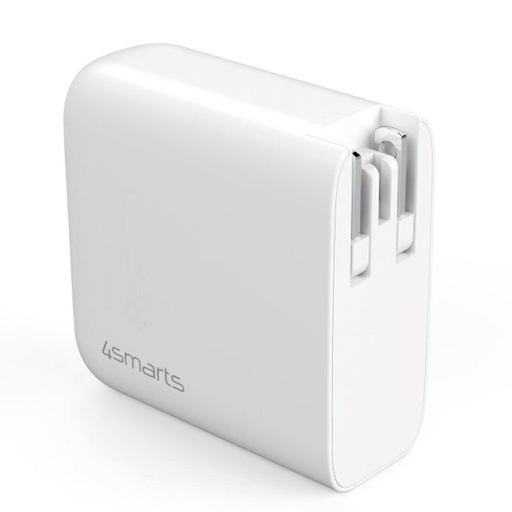 65W PD 4smarts Charger GaN Flex - Väggladdare med 1 x USB-A & 2 x USB-C - Vit