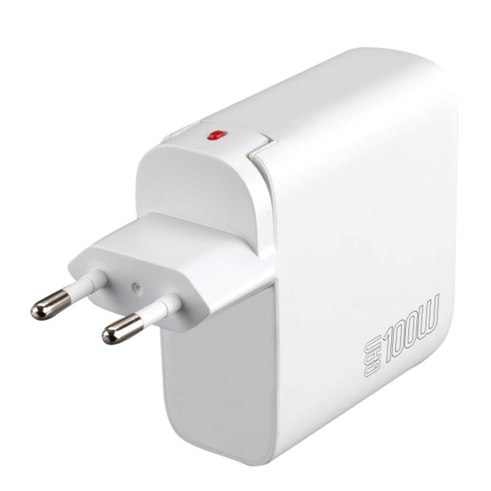 4smarts 100W PD Charger GaN Flex Pro - Väggladdare med 1 x USB-A & 3 x USB-C - Vit