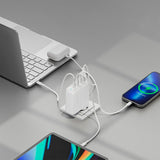 4smarts 100W PD Charger GaN Flex Pro - Väggladdare med 1 x USB-A & 3 x USB-C - Vit