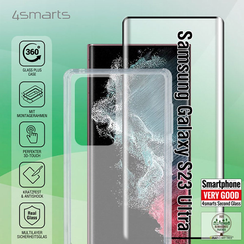 Samsung Galaxy S23 Ultra 4smarts Second Glass X-Pro 360° Protection Set (Skal + Skärmskydd)