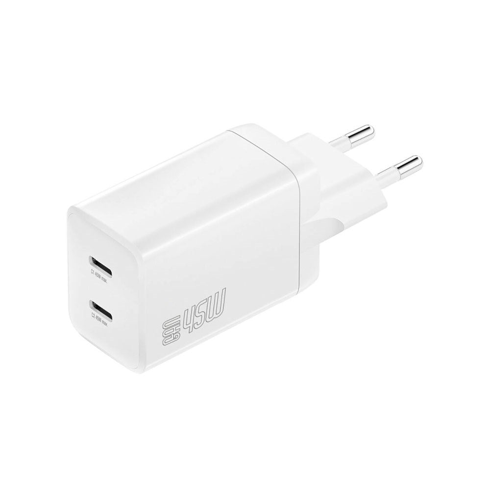 4smarts PDPlug 45W Väggladdare med 2 x USB-C - Vit