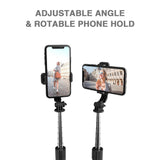 4smarts - Roterbar Selfiestick m. Bluetooth Fjärrkontroll - Svart