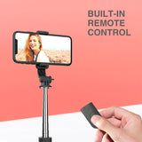 4smarts - Roterbar Selfiestick m. Bluetooth Fjärrkontroll - Svart