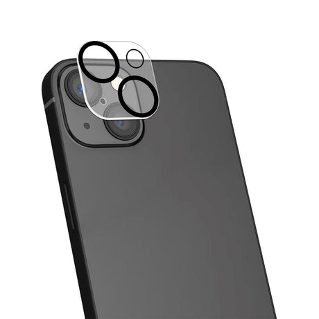 iPhone 15 / 15 Plus 4Smarts StyleGlass Kameralinsskydd - 2 Styck - Metal Graphite / Clear Acryl