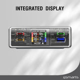 4smarts Lucid GaN DIY Mode Skrivbordsladdare - 210W / 3x USB-C & 1x USB-A - Grå