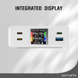 4smarts GaN DIY Mode Skrivbordsladdare - 130W / 3x USB-C & 1x USB-A - Vit