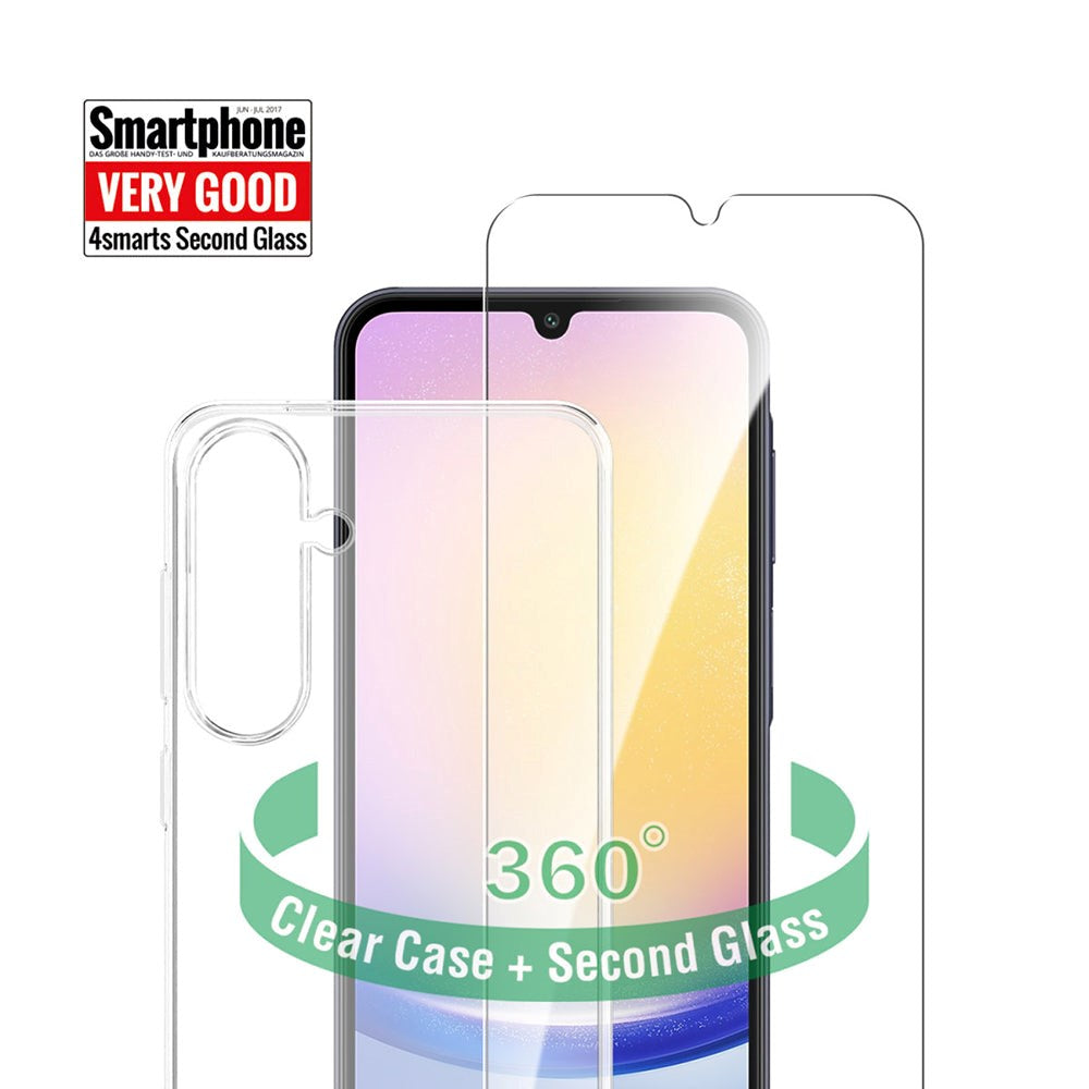 Samsung Galaxy A25 (5G) 4smarts Second Glass X-Pro 360° Protection Set (Skal + Skärmskydd)