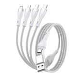 4smarts 4in2 15W Multi-Charging Kabel - 2 x USB-C / Lightning / Micro USB 120cm - Vit