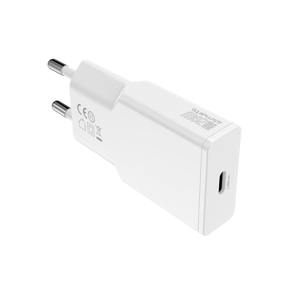 4Smarts PD Slim Väggladdare GaN 20W med USB-C - Vit