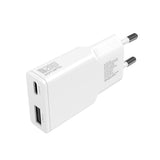 4Smarts PD Slim Väggladdare GaN 20W med 1 x USB-C & 1 x USB-A - Vit