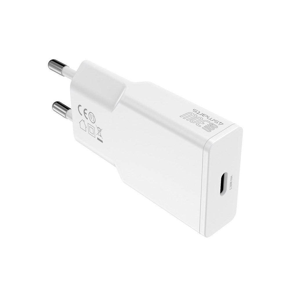 4Smarts PD Slim Väggladdare GaN 30W med USB-C - Vit