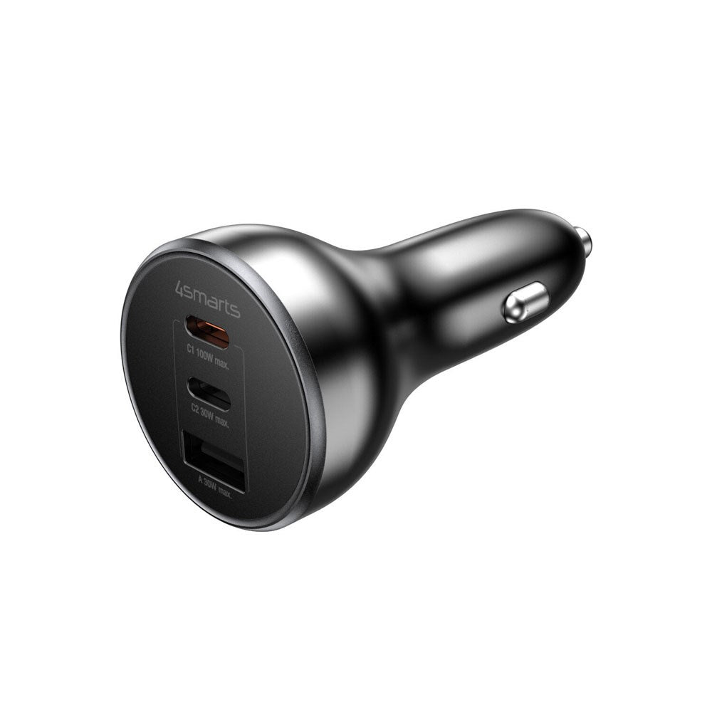 4smarts VoltRoad Ultimate 160W Billaddare med 2 x USB-C 1 x USB-A - Svart
