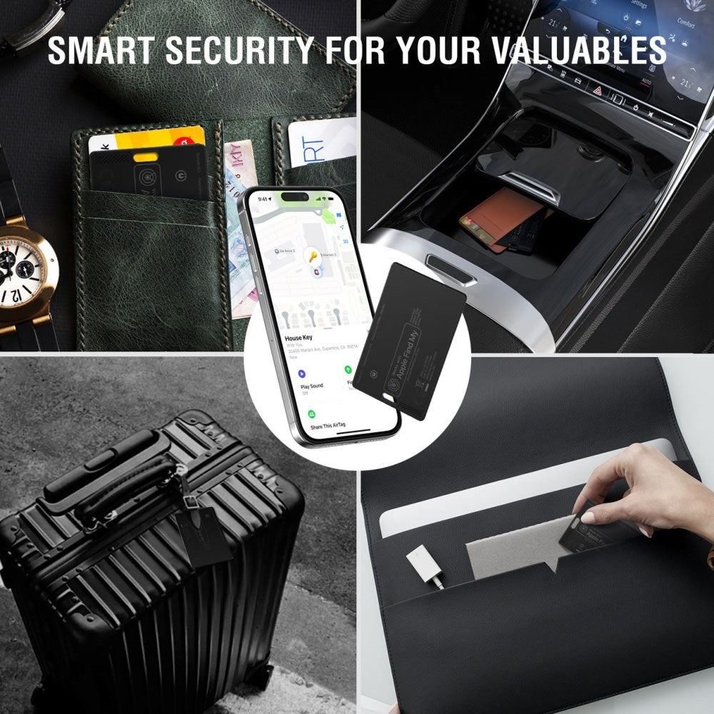 4Smarts Location Finder SkyTag-Kort - Trådlös Laddning - Svart