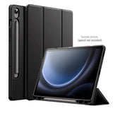 Samsung Galaxy Tab S10+ (Plus) / S9 FE+ (Plus) / S9+ (Plus) 4smarts Basic Folio Case m. Penn Hållare - Svart