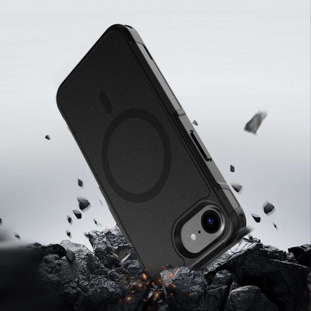 iPhone 16e 4smarts Defend Hybrid Skal - MagSafe Kompatibel - Svart