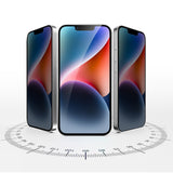 iPhone 16e 4smarts Second Glass Skärmskydd m. Monteringsram - Privacy Funktion - Transparent