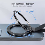 4smarts Magnetisk Finger Ring - MagSafe Kompatibel - 2 st - Svart / Orange