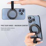 4smarts Magnetisk Finger Ring - MagSafe Kompatibel - 2 st - Svart / Orange