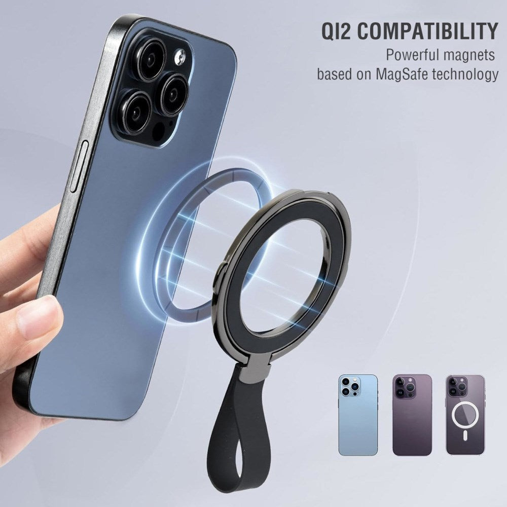 4smarts Magnetisk Finger Ring - MagSafe Kompatibel - 2 st - Svart / Orange