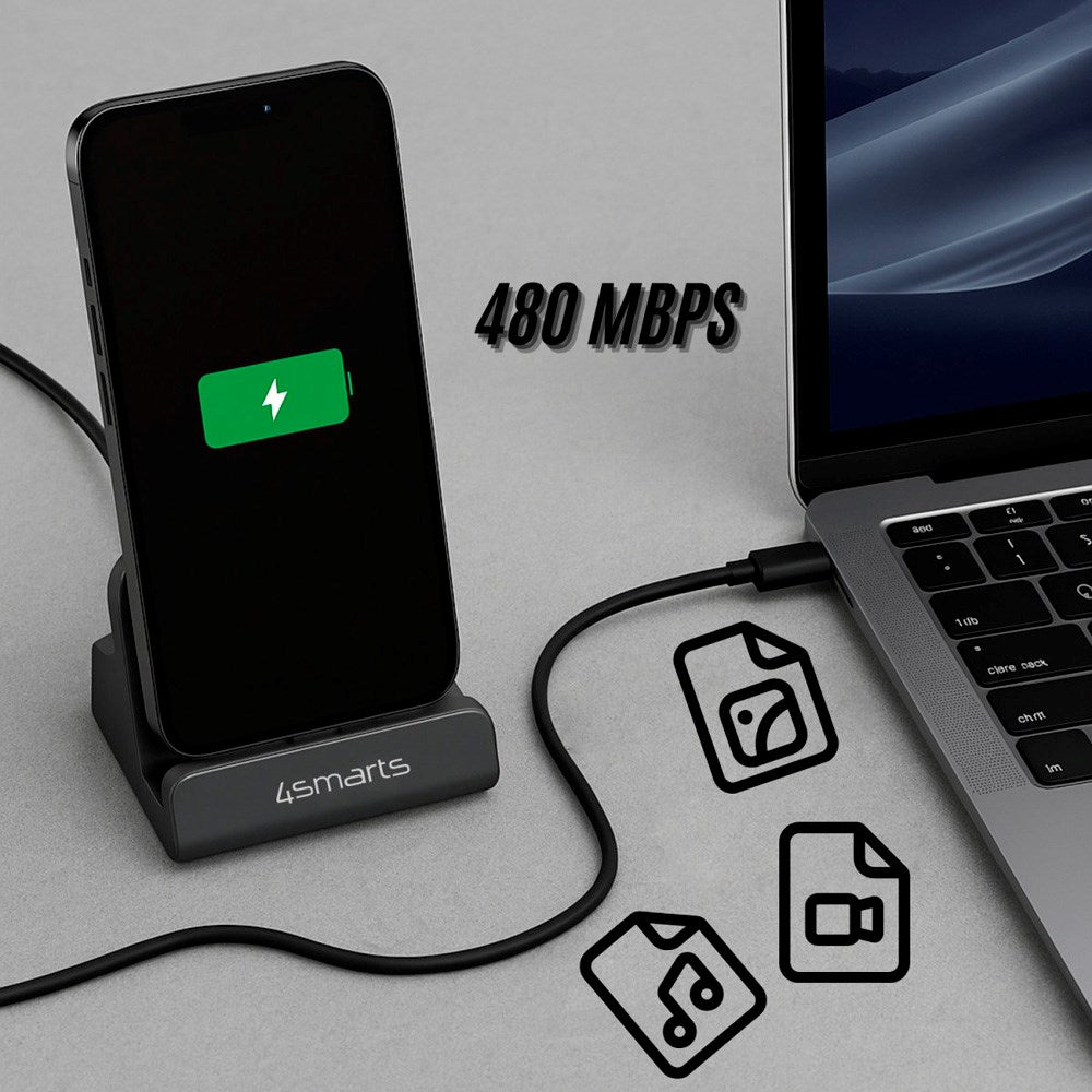 4smarts 60W Laddstation USB-C - Grå
