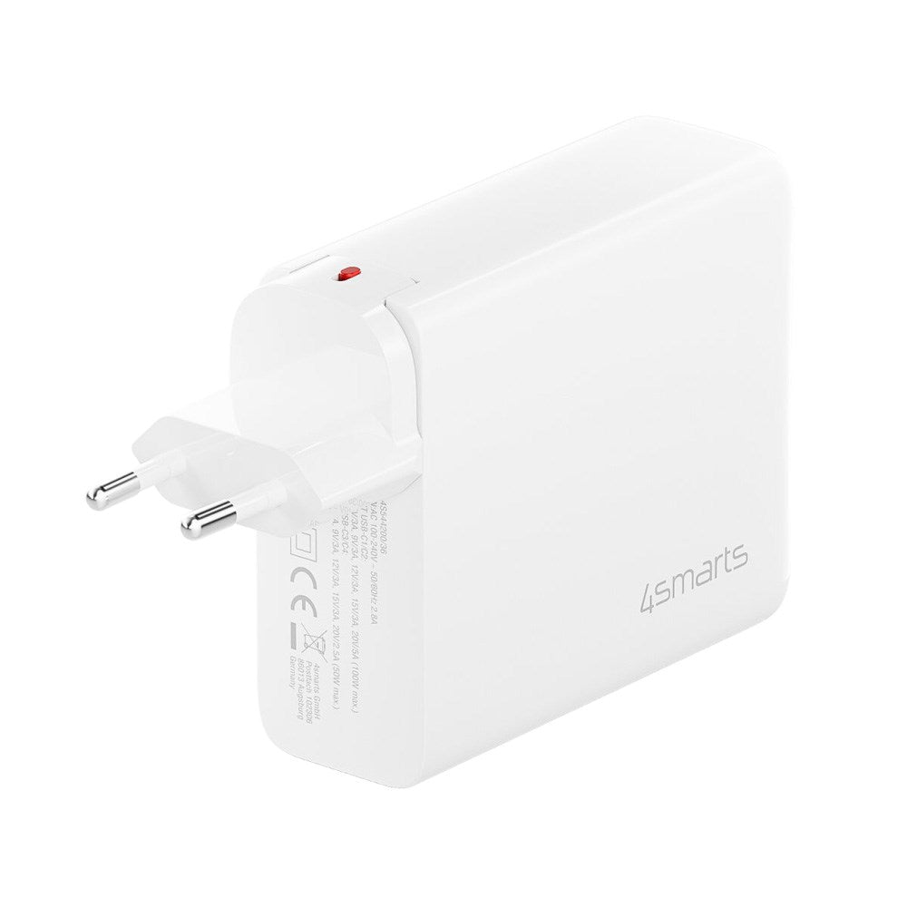 4smarts GaN Flex Pro Reseladdare 200W - 4x USB-C - Vit