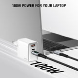 4smarts 100W Väggladdare m. 1x USB-A & 2x USB-C – Vit