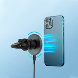 4smarts Qi2 Trådlös Billaddare - MagSafe Kompatibel - Grå