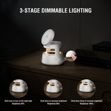4smarts 3-i-1 Trådlös Laddare med Inbyggd Lampa & Bluetooth för Smartphone / Smartklocka / AirPods - MagSafe / Qi2 Kompatibel - Vit