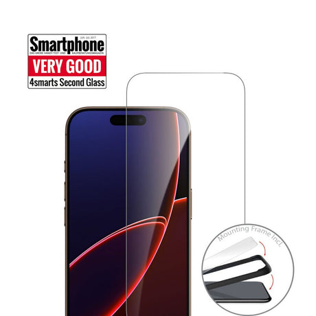 iPhone 17 Pro Max 4Smarts Second Glass Skärmskydd med Monteringsram - Case Friendly - Genomskinlig