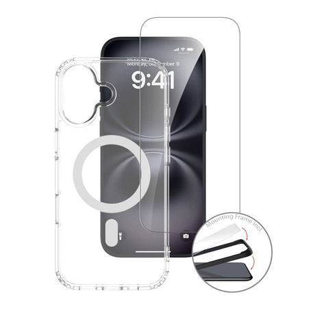 iPhone 17 4Smarts 360° Protection Set m. Skal & Skärmskyddsglas - MagSafe Kompatibel - Genomskinlig