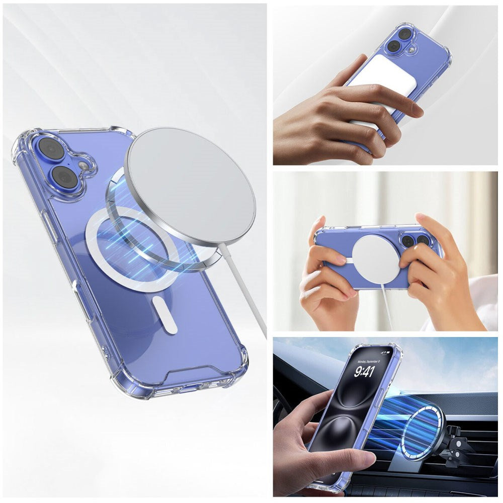 iPhone 17 4Smarts IBIZA Hybrid Skal - MagSafe Kompatibelt - Genomskinlig