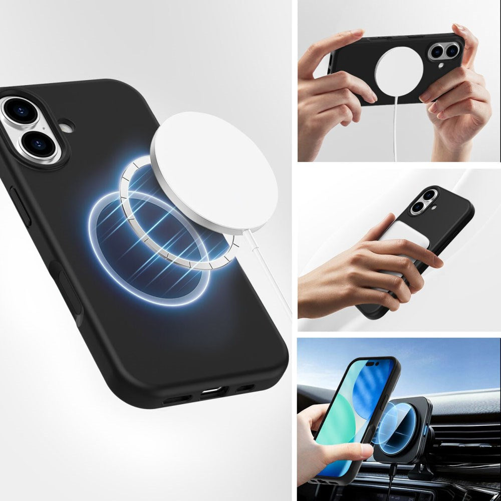 iPhone 17 4Smarts Silikon Skal - MagSafe Kompatibelt - Svart