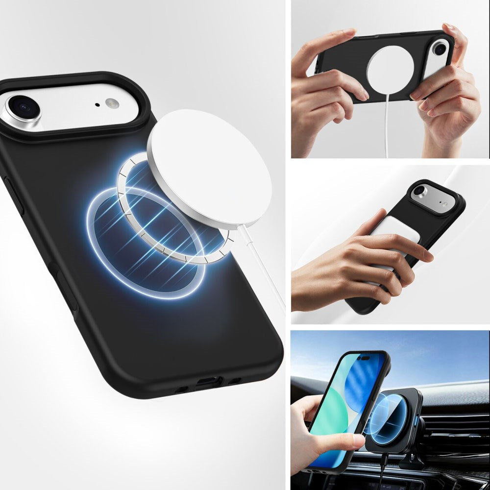 iPhone Air 4Smarts Silikon Skal - MagSafe Kompatibelt - Svart