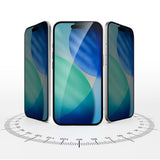 iPhone Air 4Smarts Second Glass Skärmskydd med Monteringsram - Privacy Funktion - Genomskinlig