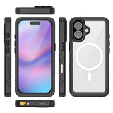 iPhone 17 4Smarts Vattentätt 360 Skal - MagSafe Kompatibelt - Genomskinlig / Svart