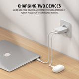 4smarts PDPlug Slim 65W Väggladdare med 2 x USB-C - Vit