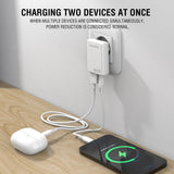 4smarts FlatPlug 20W Väggladdare med 1 x USB-C 1 x USB-A - Vit