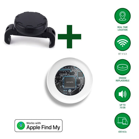 4smarts SkyTag GPS Tracker m. Sadelklämma – Vit