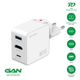 4smarts 3-i-1 HDMI Hub 65W Väggladdare - Vit