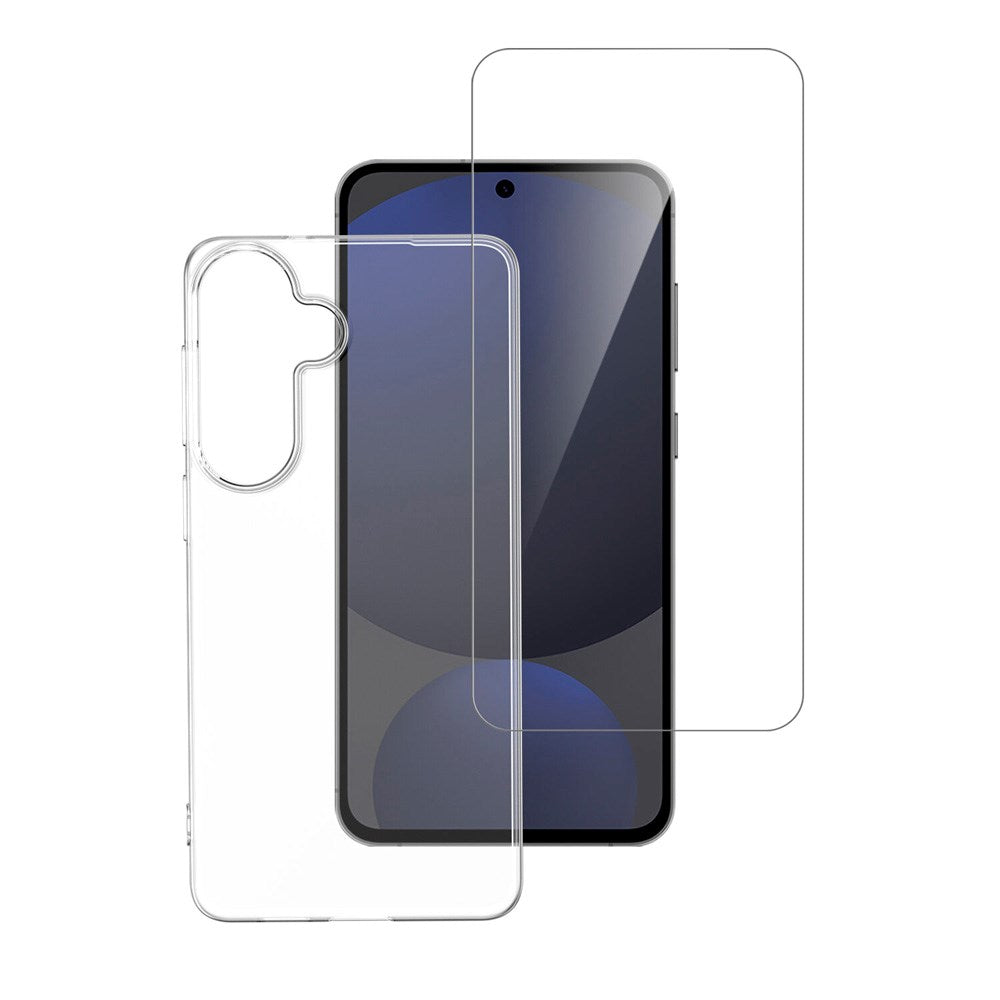 Samsung Galaxy S26 4smarts 360° Skyddsset m. Skal & Skärmskyddsglas - Genomskinlig