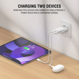 4smarts PDPlug Slim 30W Väggladdare med 2 x USB-C - Vit