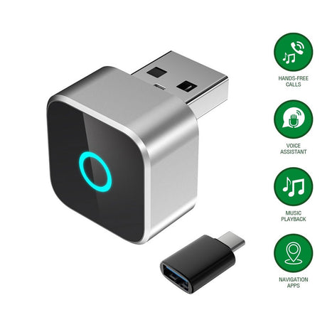 4smarts 2-i-1 Trådlös Adapter för Apple CarPlay & Android Auto – Silver