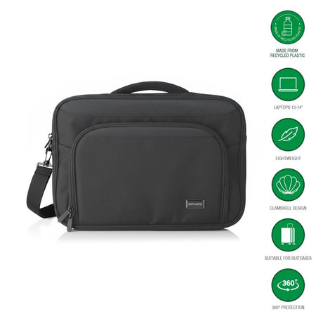 4smarts Eco Clamshell Datorväska - 13-14" - Svart