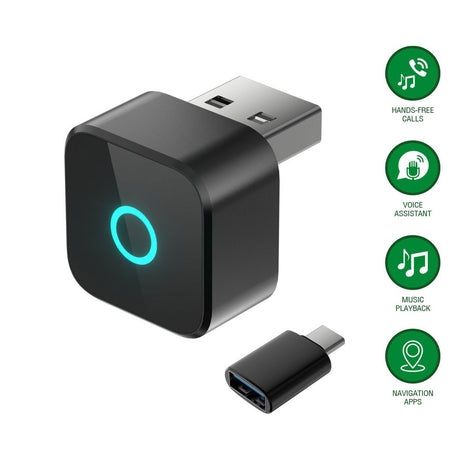 4smarts 2-i-1 Trådlös Adapter för Apple CarPlay & Android Auto – Svart