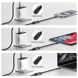 4smarts ScreenCord 240W USB-C till USB-C Kabel med Inbyggd Skärm - 1,2m - Svart