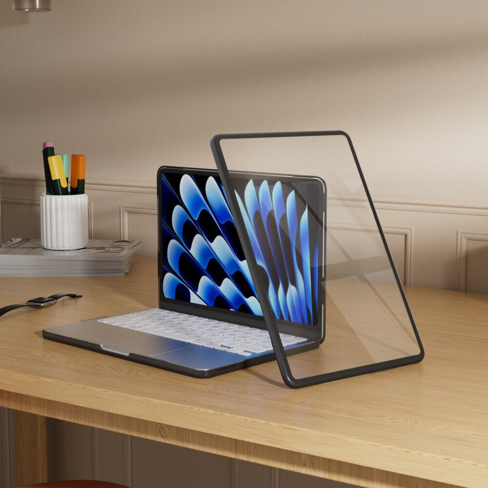 MacBook Neo 13 A18 Pro (2026) 4smarts Fodral med Stötdämpande Kanter - Genomskinlig / Svart