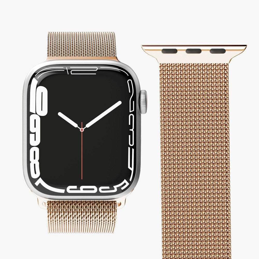 Vonmählen Apple Watch (42/44/SE/45/46/49mm) Milanese Loop Rostfritt Stål Rem - Rose Gold