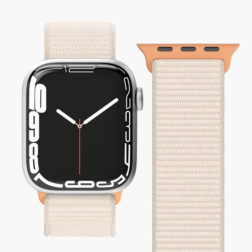 Apple Watch (38/40/SE/41/42mm) Vonmählen Fitness Loop Nylonrem - Creme