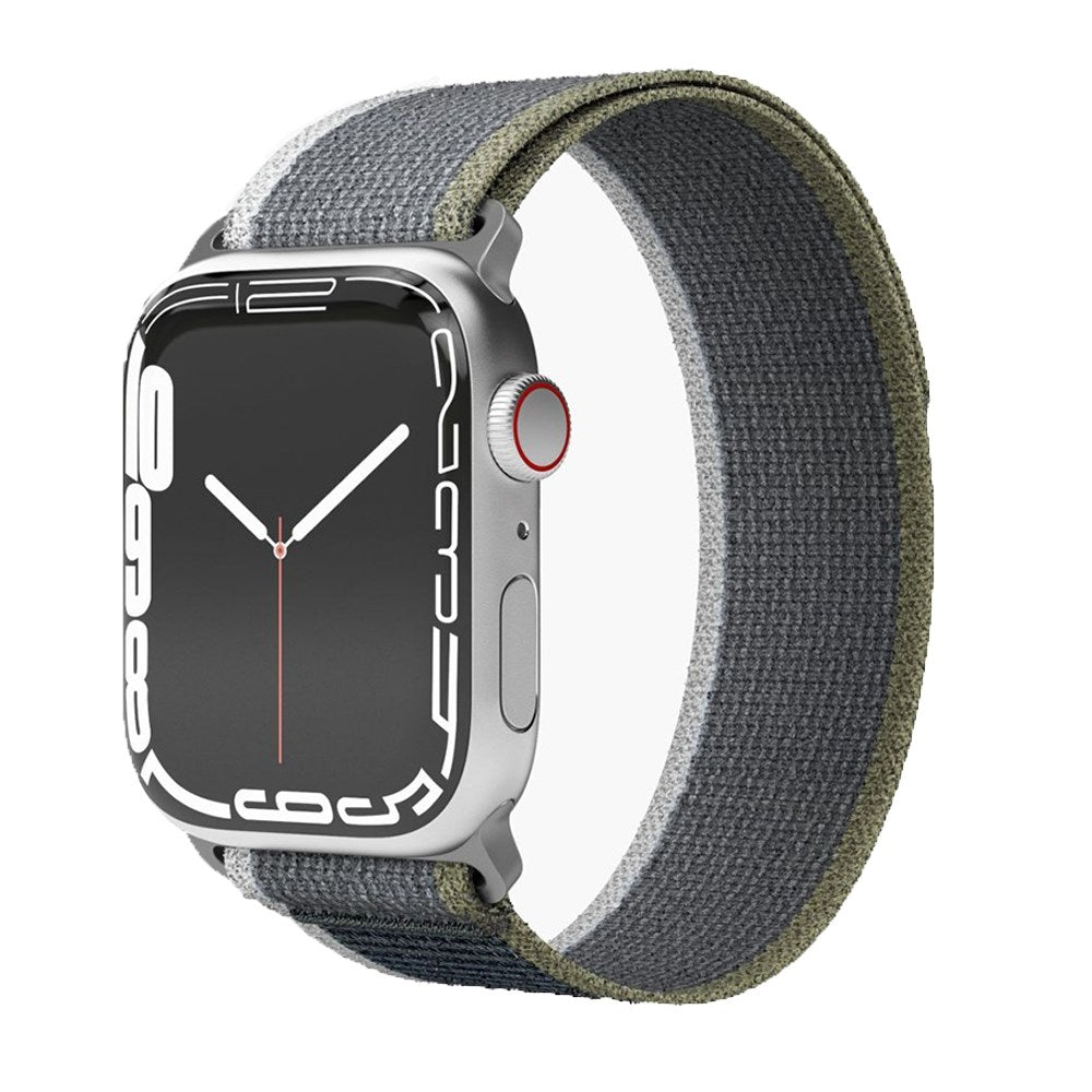 Vonmählen Apple Watch (38/40/SE/41/42mm) Trekking Loop Nylonrem - Grå / Grön